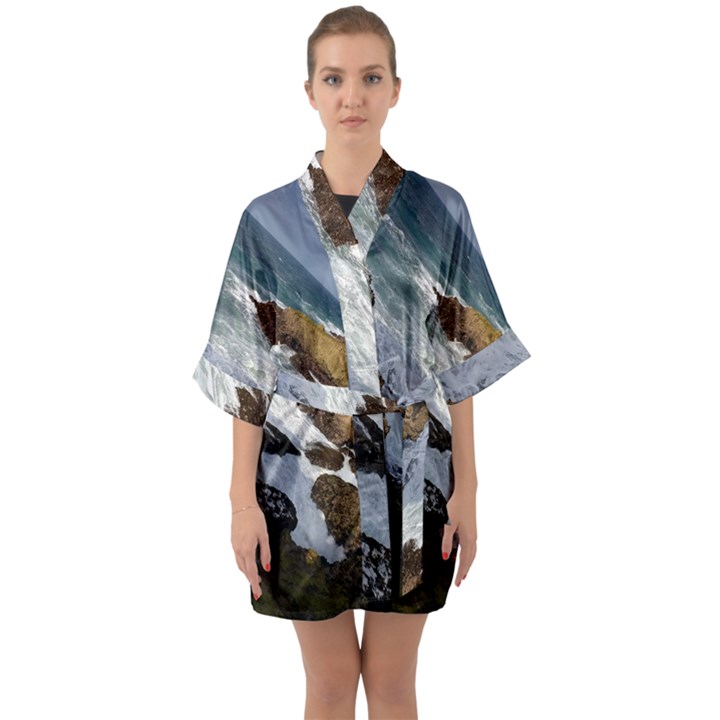 Jobo Beach Isabela Puerto Rico  Quarter Sleeve Kimono Robe