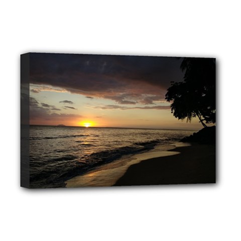 Rincon Puerto Rico Sunset Deluxe Canvas 18  X 12   by StarvingArtisan