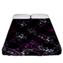 Dark Intersecting Lace Pattern Fitted Sheet (Queen Size) View1