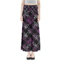 Dark Intersecting Lace Pattern Full Length Maxi Skirt View1