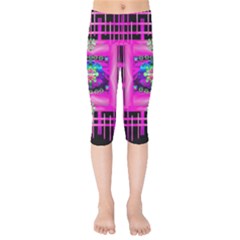 Flower Cartoon In A Cave Pop Art Kids  Capri Leggings  by pepitasart