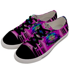 Flower Cartoon In A Cave Pop Art Men s Low Top Canvas Sneakers by pepitasart