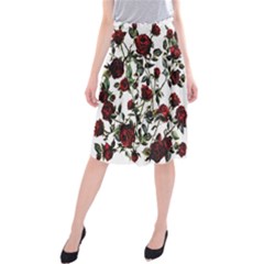 Red Roses Midi Beach Skirt