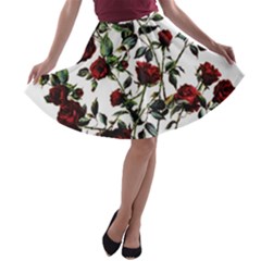 Red Roses A-line Skater Skirt