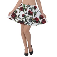 Red Roses Velvet Skater Skirt