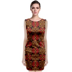 Colorful Ornate Pattern Design Classic Sleeveless Midi Dress by dflcprints