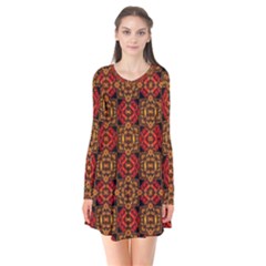 Colorful Ornate Pattern Design Flare Dress by dflcprints