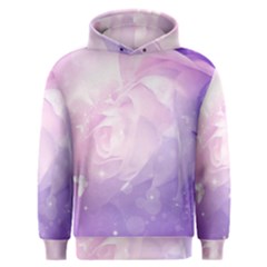 Beautiful Rose, Soft Violet Colors Men s Overhead Hoodie by FantasyWorld7