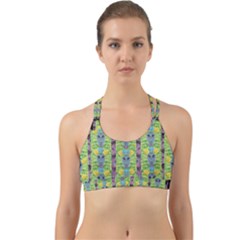 Decorative Summer Girls With Flower Hair Back Web Sports Bra by pepitasart