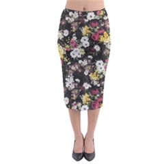 Floral Print Midi Pencil Skirt by CasaDiModa