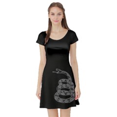 Gadsden Flag Don t Tread On Me Short Sleeve Skater Dress by snek