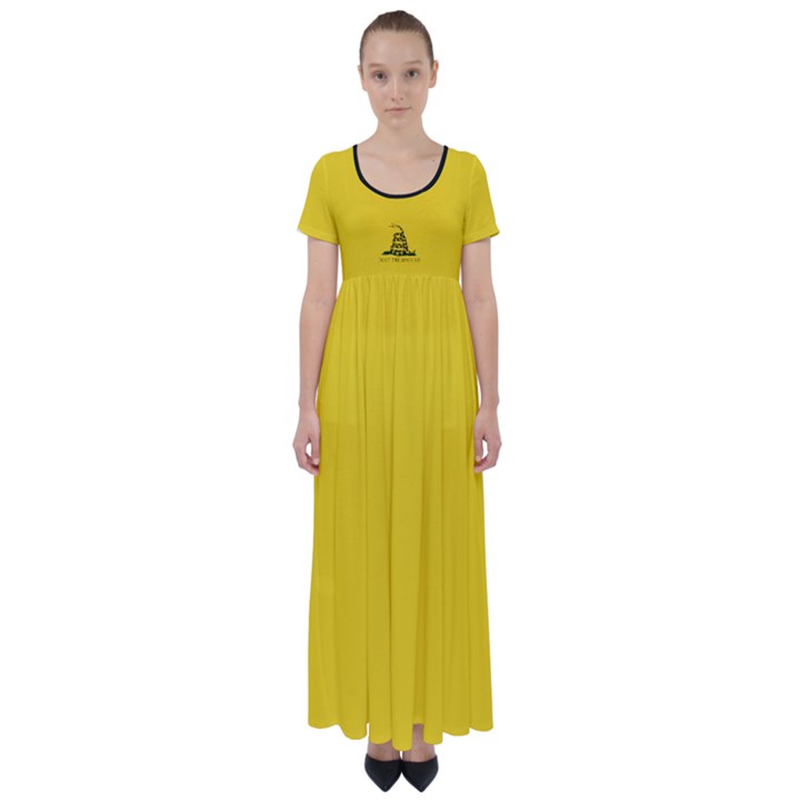 Gadsden Flag Don t tread on me High Waist Short Sleeve Maxi Dress