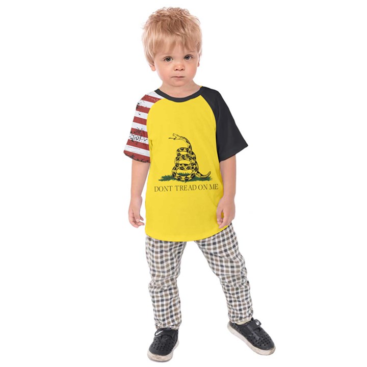 Gadsden Flag Don t tread on me Kids Raglan Tee