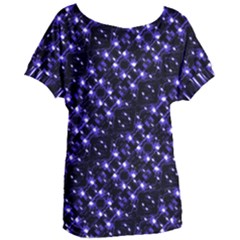 Dark Galaxy Stripes Pattern Women s Oversized Tee by dflcprints