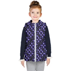 Dark Galaxy Stripes Pattern Kid s Hooded Puffer Vest by dflcprints