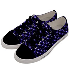 Dark Galaxy Stripes Pattern Men s Low Top Canvas Sneakers by dflcprints