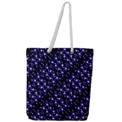 Dark Galaxy Stripes Pattern Full Print Rope Handle Tote (large) by dflcprints