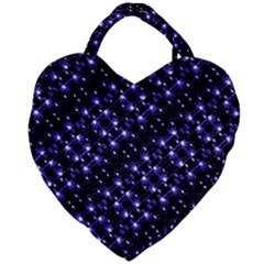 Dark Galaxy Stripes Pattern Giant Heart Shaped Tote by dflcprints