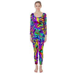 Artwork By Patrick-colorful-18 Long Sleeve Catsuit by ArtworkByPatrick