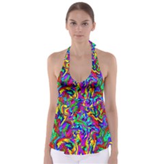 Artwork By Patrick-colorful-18 Babydoll Tankini Top by ArtworkByPatrick