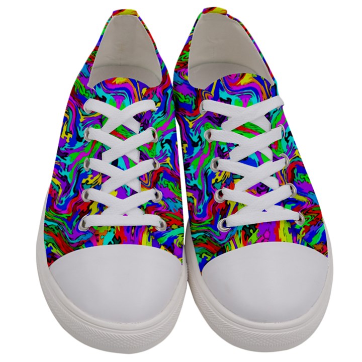 ARTWORK BY PATRICK-COLORFUL-18 Women s Low Top Canvas Sneakers