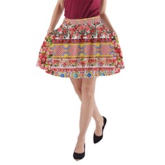 Carretto Siciliano Print A-line Pocket Skirt by CasaDiModa