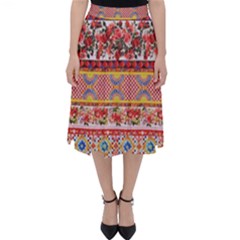 Carretto Siciliano Print Folding Skater Skirt by CasaDiModa