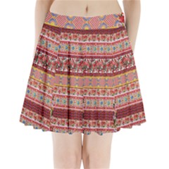 Carretto Siciliano Print Pleated Mini Skirt by CasaDiModa