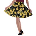 Yellow Tulip print A-line Skater Skirt View2