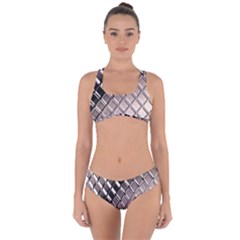 3d Abstract Pattern Criss Cross Bikini Set by Sapixe