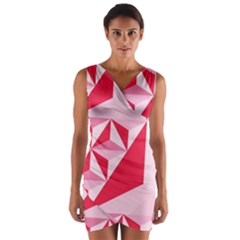 3d Pattern Experiments Wrap Front Bodycon Dress