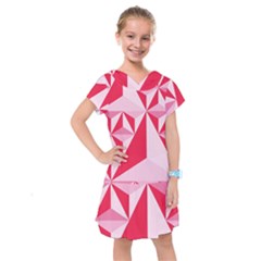 3d Pattern Experiments Kids  Drop Waist Dress by Sapixe