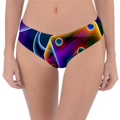 3d Cube Dice Neon Reversible Classic Bikini Bottoms by Sapixe