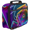 3d Cube Dice Neon Full Print Lunch Bag View3