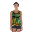 3d Transparent Glass Shapes Mixture Of Dark Yellow Green Glass Mixture Artistic Glassworks Sport Tank Top  View1