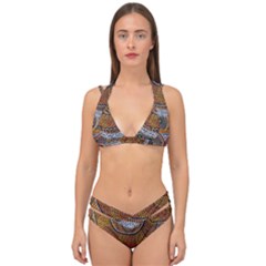 Aboriginal Traditional Pattern Double Strap Halter Bikini Set