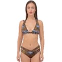 Aboriginal Traditional Pattern Double Strap Halter Bikini Set View1