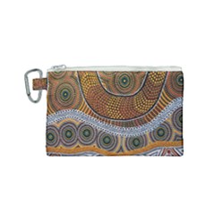 Aboriginal Traditional Pattern Canvas Cosmetic Bag (small)