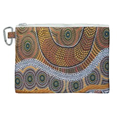 Aboriginal Traditional Pattern Canvas Cosmetic Bag (xl)