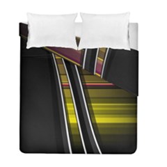 Abstract Multicolor Vectors Flow Lines Graphics Duvet Cover Double Side (full/ Double Size) by Sapixe