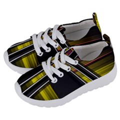 Abstract Multicolor Vectors Flow Lines Graphics Kids  Lightweight Sports Shoes by Sapixe