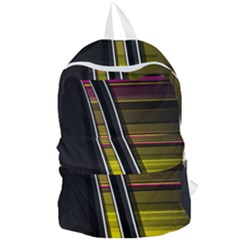 Abstract Multicolor Vectors Flow Lines Graphics Foldable Lightweight Backpack