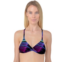 Abstract Satin Reversible Tri Bikini Top by Sapixe