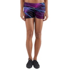 Abstract Satin Yoga Shorts