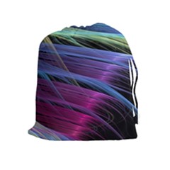 Abstract Satin Drawstring Pouches (extra Large)