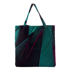 Abstract Green Purple Grocery Tote Bag by Sapixe