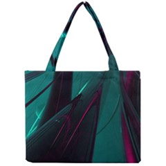 Abstract Green Purple Mini Tote Bag