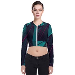 Abstract Green Purple Bomber Jacket by Sapixe