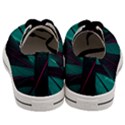 Abstract Green Purple Men s Low Top Canvas Sneakers View4