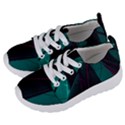 Abstract Green Purple Kids  Lightweight Sports Shoes View2